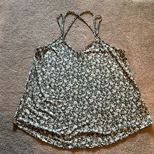 Medium green and white Papermoon tank top